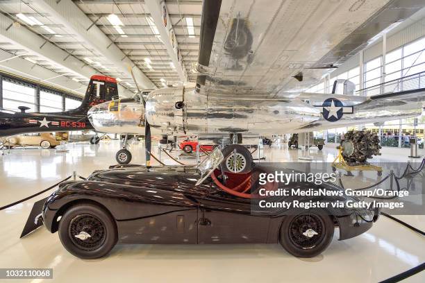 The Jaguar XK120 Roadster is part of The 2017 Summer Vehicle Exhibit at the Lyon Air Museum in Santa Ana, California, on Thursday, June 29, 2017. The...