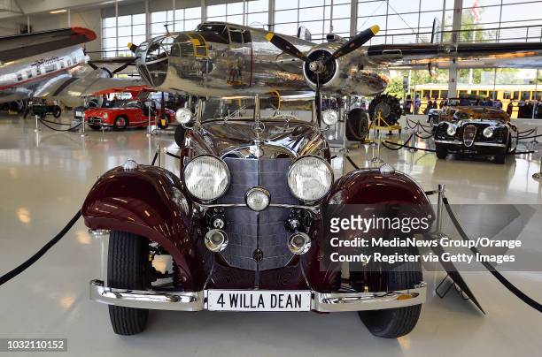 The 1937 Mercedes-Benz 540K Special Roadster is part of The 2017 Summer Vehicle Exhibit at the Lyon Air Museum in Santa Ana, California, on Thursday,...