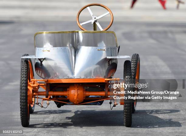 The first-ever Bugatti arrives for The 2017 Summer Vehicle Exhibit at Lyon Air Museum in Santa Ana, California, on Thursday, June 29, 2017. This...