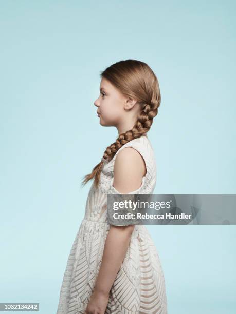 portrait of a caucasian redhead young girl - only girls stock pictures, royalty-free photos & images