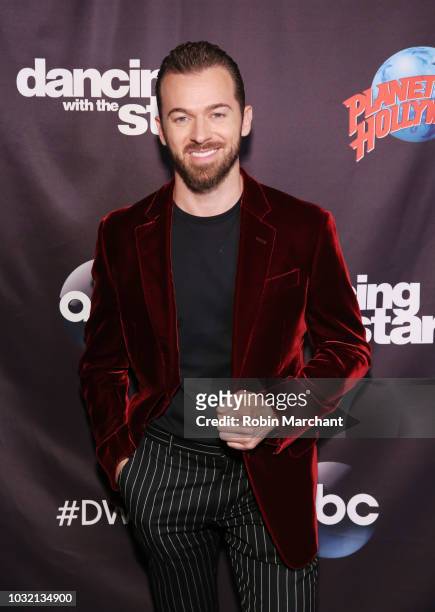 Artem Chigvinstev attends Dancing With The Stars Season 27 Cast Reveal Red Carpet At Planet Hollywood Times Square at Planet Hollywood Times Square...