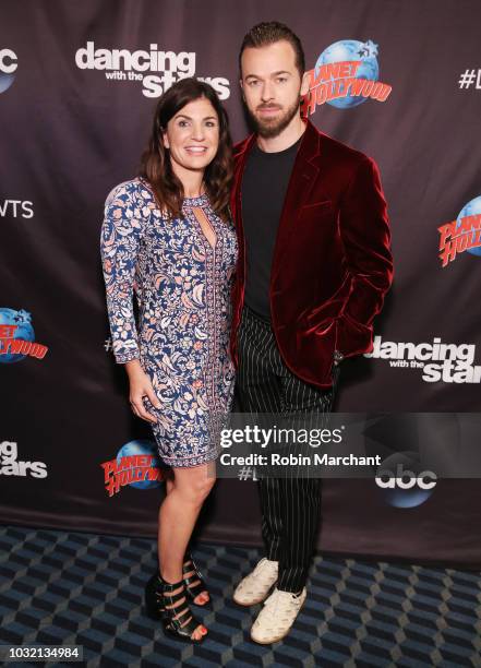 Danelle Umstead and Artem Chigvinstev attend Dancing With The Stars Season 27 Cast Reveal Red Carpet At Planet Hollywood Times Square at Planet...