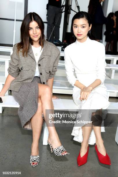 Art director Julia Restoin Roitfeld and model Estelle Chen attend the Calvin Luo front Row during New York Fashion Week: The Shows at Gallery I at...