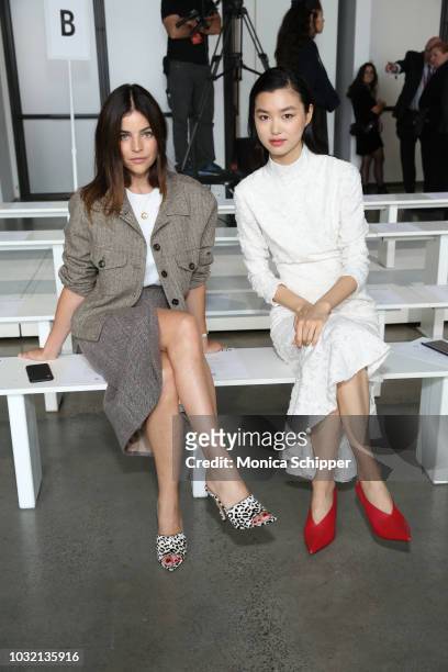Art director Julia Restoin Roitfeld and model Estelle Chen attend the Calvin Luo front Row during New York Fashion Week: The Shows at Gallery I at...