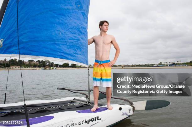 Board shorts styles for summer -- Eddie Allison wearing Rip Curl - Mirage Aggrotrippin 21" Boardshort -- $64.50. Photographed at the Newport Dunes...