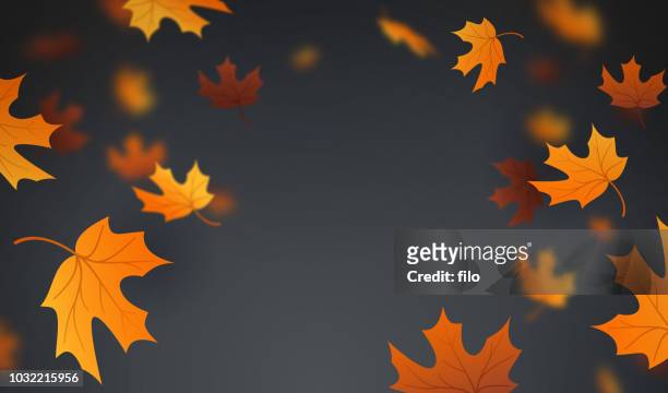 illustrazioni stock, clip art, cartoni animati e icone di tendenza di sfondo foglie autunnali - cadere