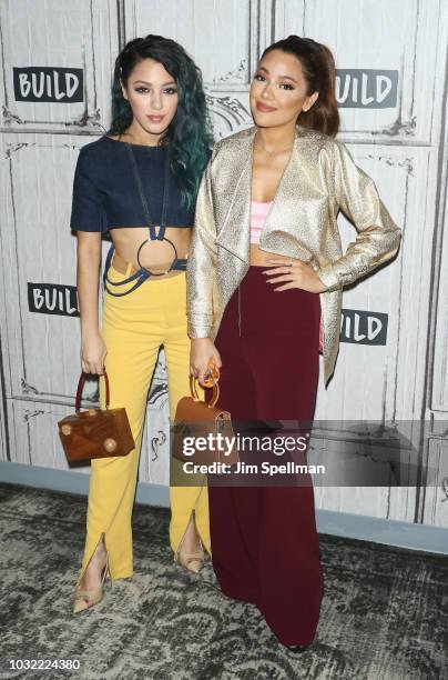 Singers Niki DeMartino and Gabi DeMartino attend the Build Series to discuss "Individual" at Build Studio on September 12, 2018 in New York City.