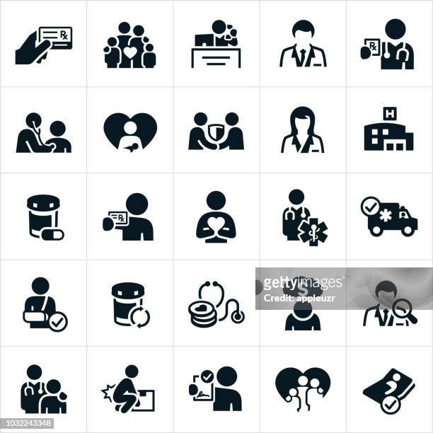 health insurance icons - doctor stock illustrations