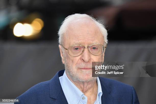 Sir Michael Caine attends the World Premiere of 'King Of Thieves' at Vue West End on September 12, 2018 in London, England.