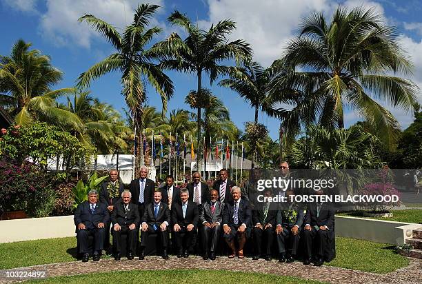 Samoan Prime Minister Tuilaepa Sailele Malielegaoi, Tongan Prime Minister Feleti Vaka'uta Sevele, New Zealand Prime Minister John Key, Australian...