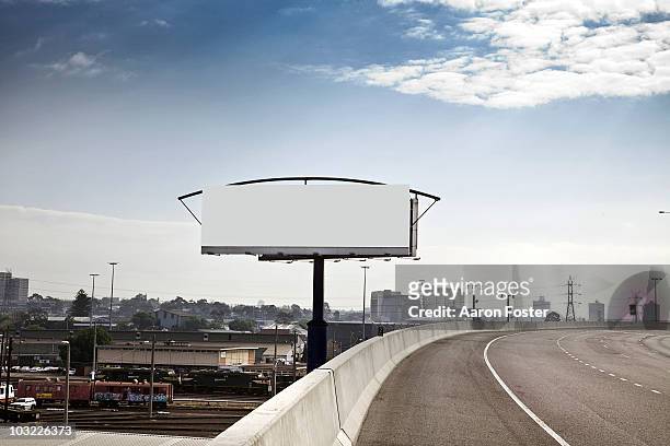 empty billboard - road australia stockfoto's en -beelden