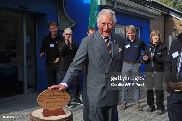 Prince Charles, Prince of Wales visits the Kielder Salmon Centre on September 12, 2018 in Hexham, Northumberland.