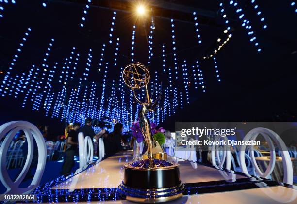 Scenes from the 70th Emmy Awards Governors Ball and 2018 Creative Arts Governors Ball press preview at L.A. Live Event Deck on September 6, 2018 in...