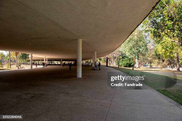 marquise of the ibirapuera park - ibirapuera park stock pictures, royalty-free photos & images