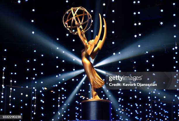 Scenes from the 70th Emmy Awards Governors Ball and 2018 Creative Arts Governors Ball press preview at L.A. Live Event Deck on September 6, 2018 in...