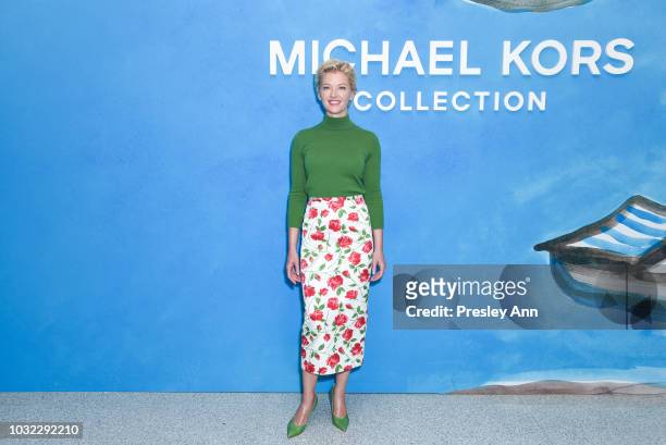 Gretchen Mol attends Michael Kors Collection Spring 2019 Runway Show at Pier 17 on September 12, 2018 in New York City.