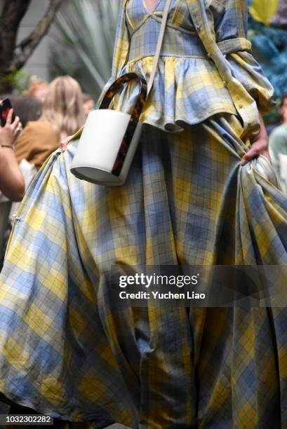 Model walks for the Staud Presentation during New York Fashion Week: The Shows at Laudree on September 12, 2018 in New York City.