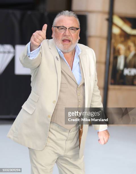 Ray Winstone attends the World Premiere of 'King Of Thieves' at Vue West End on September 12, 2018 in London, England.