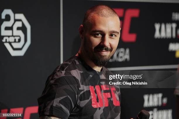 Dan Hardy during UFC Fight Night open workout at Cition Hall on September 12, 2018 in Moscow, Russia.