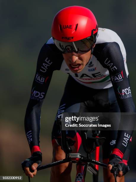 Fabio Aru of UAE Team Emirates during the Vuelta on September 11, 2018