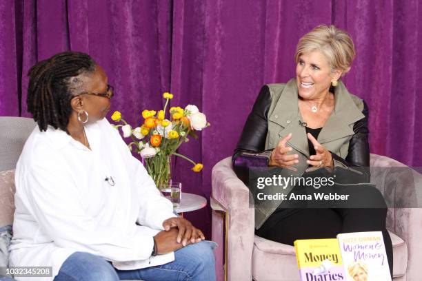 Whoopi Goldberg and author Suze Orman participate in a panel discussion during Refinery29's Money Diaries Presents: A Candid Conversation About Women...