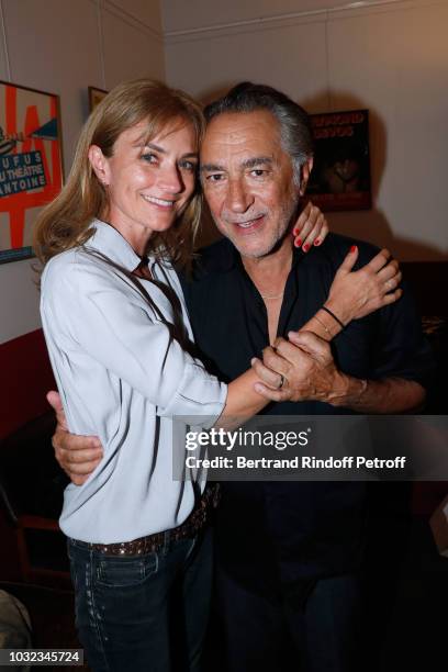 Actor of the Piece Richard Berry and his wife Pascale Louange attend the "Plaidoiries" Theater Play Run-through at Theatre Antoine on September 12,...