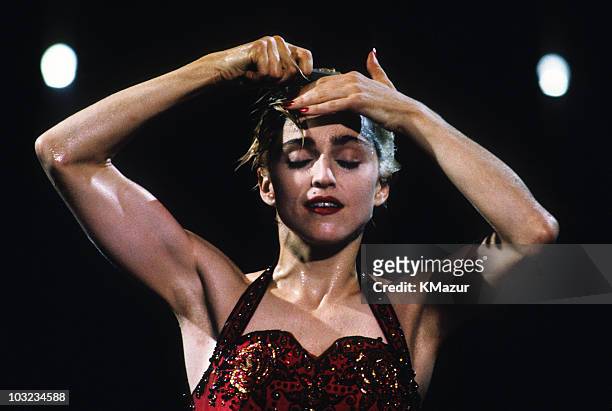 Madonna performs at Various Locations circa 1987 in New York City.