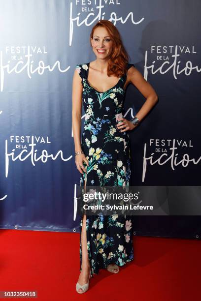 Julia Dorval attends opening ceremony photocall of the 20th Festival of TV Fiction on September 12, 2018 in La Rochelle, France.