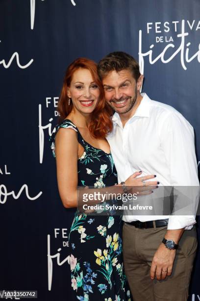 Julia Dorval and Aliotcha Itovitch attend opening ceremony photocall of the 20th Festival of TV Fiction on September 12, 2018 in La Rochelle, France.