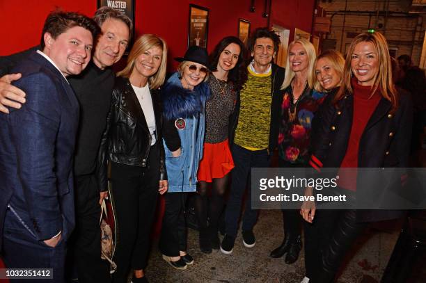 Oli Sones, Michael Brandon, Glynis Barber, Lulu, Sally Wood, Ronnie Wood, Anneka Rice, Mika Simmons and Heather Kerzner attend the press night after...