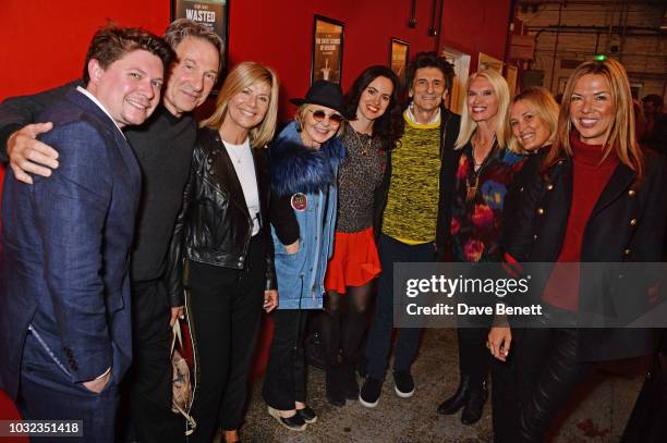 Oli Sones, Michael Brandon, Glynis Barber, Lulu, Sally Wood, Ronnie Wood, Anneka Rice, Mika Simmons and Heather Kerzner attend the press night after...