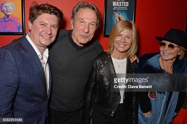 Oli Sones, Michael Brandon, Glynis Barber and Lulu attend the press night after party for "Wasted" at the Southwark Playhouse on September 12, 2018...