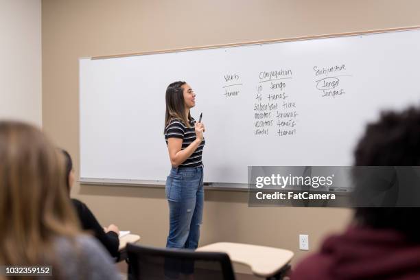 university spanish class - spanish language stock pictures, royalty-free photos & images