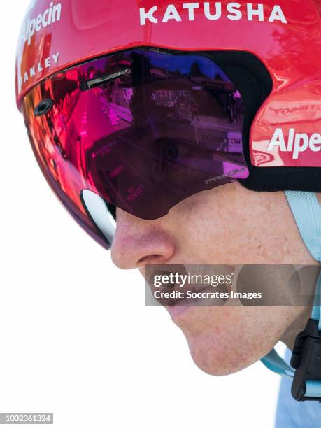 Ian Boswell of Team Katusha Alpecin during the Vuelta on September 11, 2018