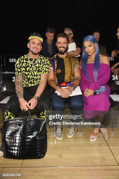 Charly DeFrancesco, Lorenzo Martone and Ming Lee attend the Marc Jacobs Spring 2019 Runway Front Row during New York Fashion Week: The Shows at Park...