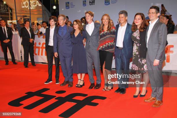 Charlie Tahan, Ben Mendelsohn, Nicole Holofcener, Thomas Mann, Elizabeth Marvel, Anthony Bregman, Stefanie Azpiazu and Ted Thompson attend "The Land...