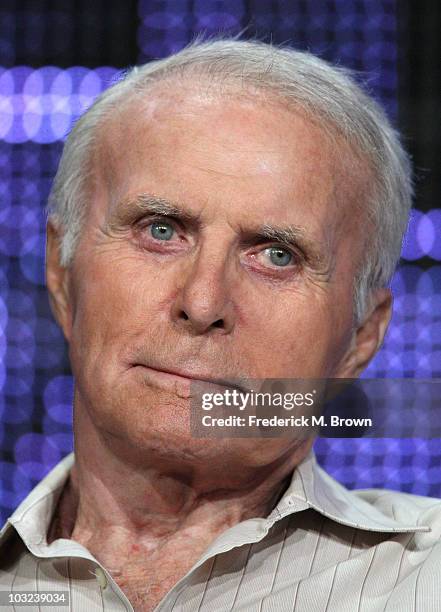 Actor Robert Conrad the television show "Pioneers of Television" speaks during the PBS portion of the 2010 Summer TCA Press Tour at the Beverly...