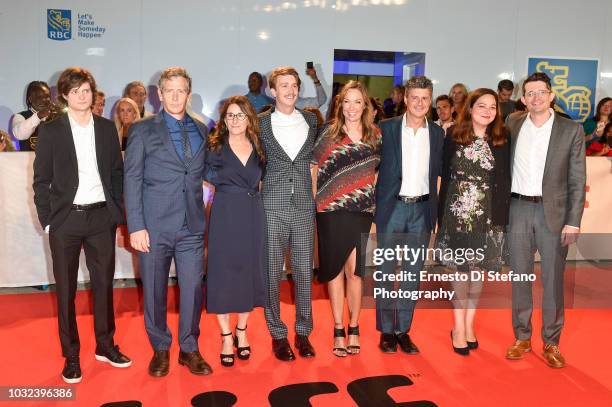 Charlie Tahan, Ben Mendelsohn, Nicole Holofcener, Thomas Mann, Elizabeth Marvel, Anthony Bregm, Stefanie Azpiazu and Ted Thompson attend 'The Land Of...