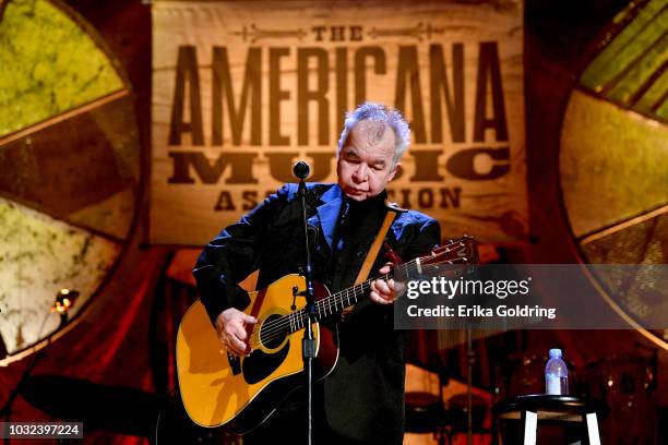 John Prine performs onstage during the 2018 Americana Music Honors and Awards at Ryman Auditorium on September 12, 2018 in Nashville, Tennessee.