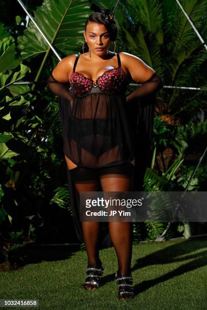 Paloma Elsesser walks the runway for the Savage X Fenty Fall/Winter 2018 fashion show during NYFW at the Brooklyn Navy Yard on September 12, 2018 in...