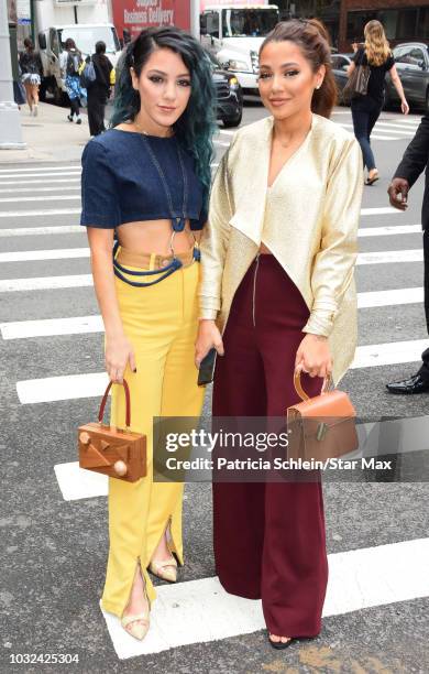 Niki DeMartino and Gabi DeMartino are seen on September 12, 2018 in New York City.