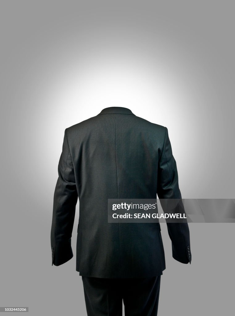Rear view of invisible man