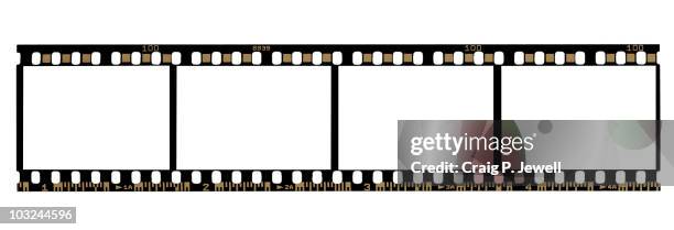 35mm negative film strip (with clipping paths) - negativo fotografia fotografías e imágenes de stock