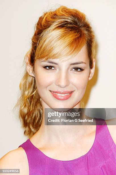 Actress Louise Bourgoin attends the photocall of 'The Extraordinary Adventures of Adele Blanc-Sec' at Hotel de Rome on August 5, 2010 in Berlin,...