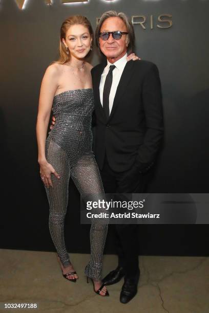 Gigi Hadid and Mohamed Hadid attend the MESSIKA Party, NYC Fashion Week Spring/Summer 2019 Launch Of The Messika By Gigi Hadid New Collection at Milk...