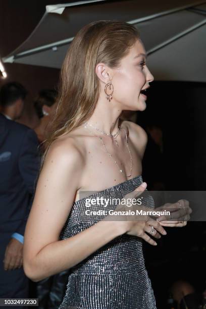 Gigi Hadid attends the MESSIKA Party, NYC Fashion Week Spring/Summer 2019 Launch Of The Messika By Gigi Hadid New Collection at Milk Studios on...