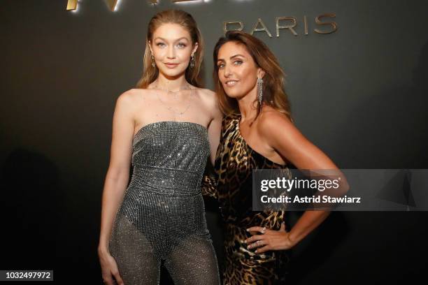 Gigi Hadid and Valerie Messika attend the MESSIKA Party, NYC Fashion Week Spring/Summer 2019 Launch Of The Messika By Gigi Hadid New Collection at...