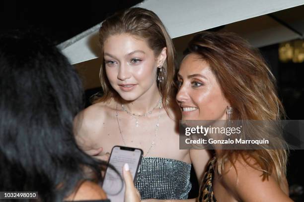 Gigi Hadid and Valerie Messika attend the MESSIKA Party, NYC Fashion Week Spring/Summer 2019 Launch Of The Messika By Gigi Hadid New Collection at...