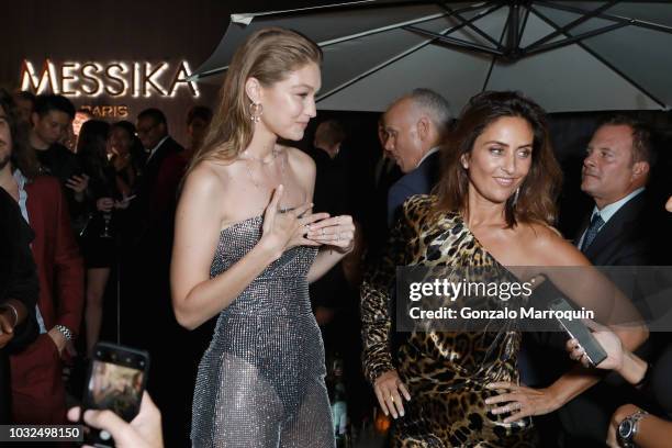 Gigi Hadid and Valerie Messika attend the MESSIKA Party, NYC Fashion Week Spring/Summer 2019 Launch Of The Messika By Gigi Hadid New Collection at...