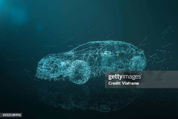 car network - quer - connected car stock-fotos und bilder